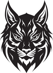 Noble Prowler Majesty Monochromatic Symbol Regal Prowl Iconic Lynx Emblem