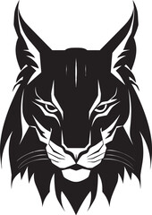 Simplistic Beauty in Black Wildcat Icon Predator Silhouette Majesty Minimalist Emblem