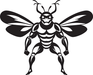 Noble Hornet Majesty Black Logo Art Insect Silhouette Excellence Emblematic Icon