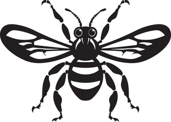 Serenity Sentinel in Black and White Emblematic Art Noble Swarm Majesty Monochromatic Symbol