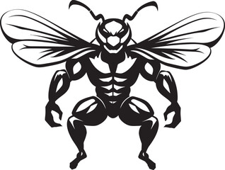 Regal Hornet Majesty Vector Emblem Design Simplistic Predation Excellence Black Logo Icon