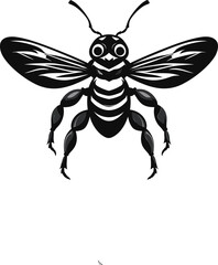 Elegance in Simplicity Iconic Insect Emblem of Aggression Minimalist Vector Symbol