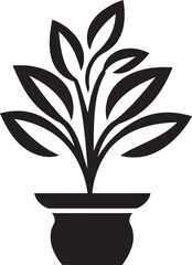 Regal Pot Majesty Emblematic Logo Simplistic Beauty in Black Garden Pot Icon