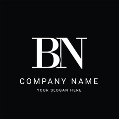 BN Letter Initial Logo Design Template Vector Illustration