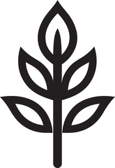 Sleek Pottery Emblem Modern Black Plant Logo Minimalist Green Oasis Iconic Vector Pot Design