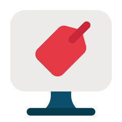 E-commerce platform flat icon
