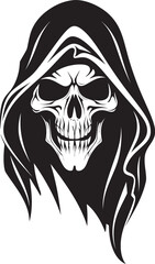 Iconic Specter of the Abyss Emblematic Emblem Eternal Silence Vector Reaper Logo