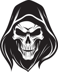 Simplistic Transition of Souls Monochrome Symbol Embrace of Destiny Black Reaper Design