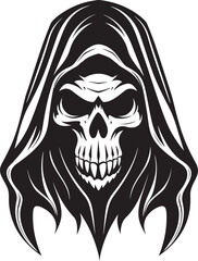 Guardian of Souls in Black Reaper Logo Icon Iconic Passage of the Unknown Grim Symbol