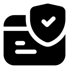 Secure payment glyph icon