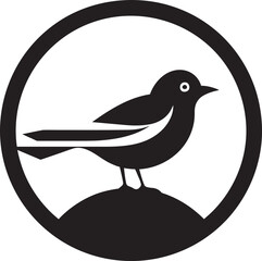 Noble Guardian of Nature Black Logo Art Avian Silhouette Excellence Emblematic Icon