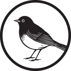 Natures Harmonious Icon Iconic Robin Bird Regal Birdsong Majesty Emblematic Logo
