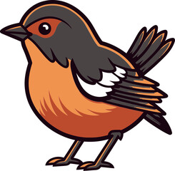 Elegant Harmony in Flight Iconic Bird Logo Emblem of Robins Song Monochrome Design