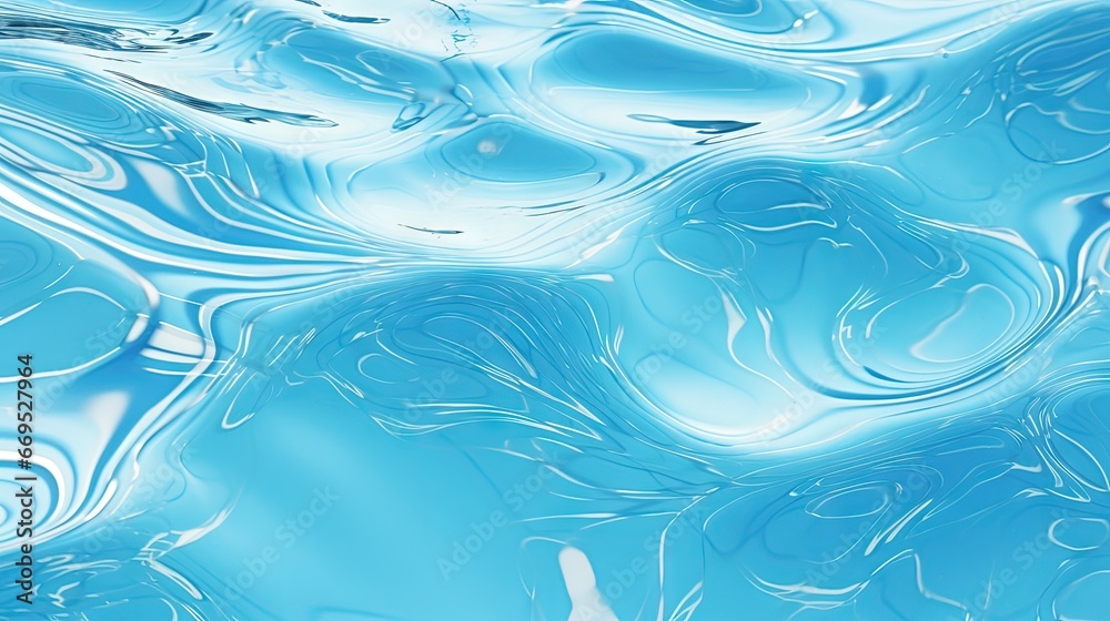 Poster swimming pool bottom caustics ripple and flow with waves background