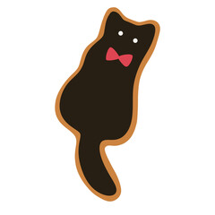black cat cookie