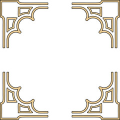 Luxury festive Chinese oriental traditional culture premium classical decoration red gold line art design vector illustration. Covers, greeting cards, logos, packaging, posters, backgrounds -Greeting 