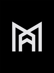 MA monogram logo template