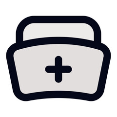 Nurse cap filled line icon