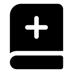 Fototapeta premium Medical Book glyph icon