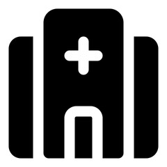 Fototapeta premium Hospital glyph icon
