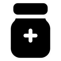 Medicine bottle glyph icon