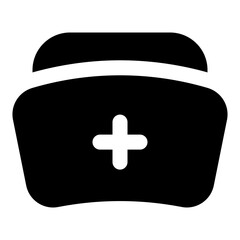 Obraz premium Nurse cap glyph icon
