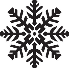 Serenity in Snowy Beauty Emblematic Emblem Design Symbol of Frosty Majesty Monochrome Snowflake Icon