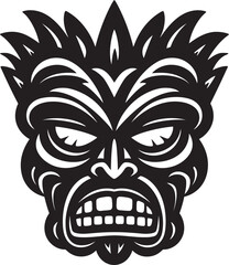 Noble Totem Ambassador Stylish Vector Tiki Emblem Simplistic Essence of the Ancients Emblematic Design