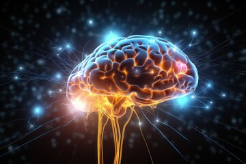 Neurologists using neuroimaging for brain disorder diagnosis. - obrazy, fototapety, plakaty