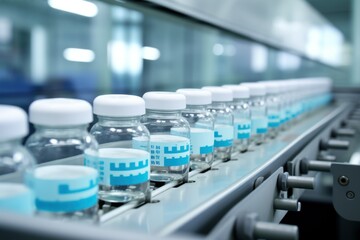 Robotic automation in pharmaceutical production.