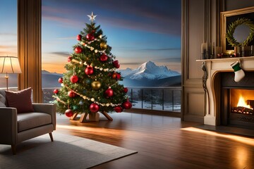 christmas tree in room