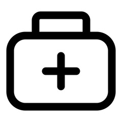Obraz premium First aid kit line icon