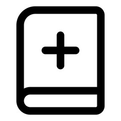 Obraz premium Medical Book line icon