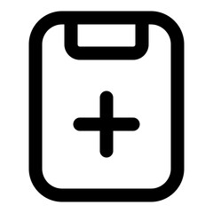 Obraz premium Medical clipboard line icon