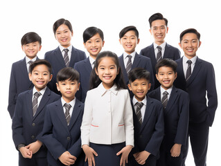 Fototapeta na wymiar portrait of a team of smiling children
