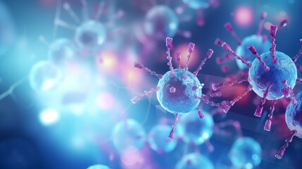 Microscopic Virus. Abstract vector 3d microbe isolated. Disease germ, pathogenic organism, infectious  - obrazy, fototapety, plakaty