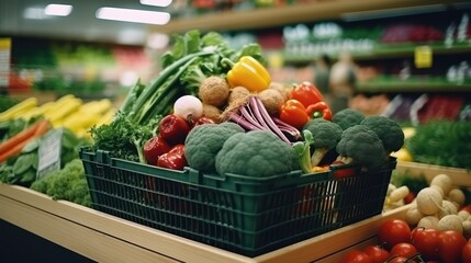 vegetables lying in a basket