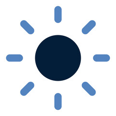 Sun filled line icon