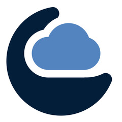 Moon filled line icon