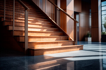 staircase design with different types flooring materials