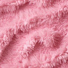 pink fluffy chenille fabric pattern seamless texture, generative ai