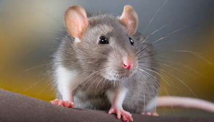 mouse on a table close up