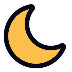 Moon filled line icon