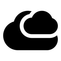 Cloudy glyph icon