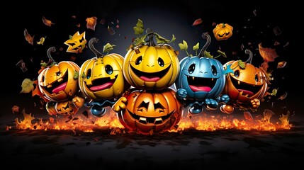 Halloween Creepy Cute Characters - Wallpaper