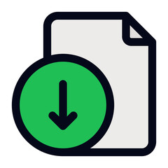 File download filled line icon