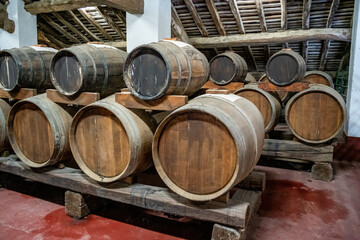 Balsamico vinegar casks in Italy