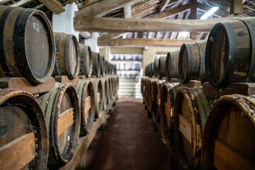 Balsamico vinegar casks in Italy
