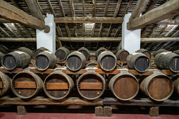 Balsamico vinegar casks in Italy