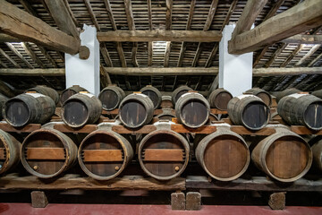 Balsamico vinegar casks in Italy